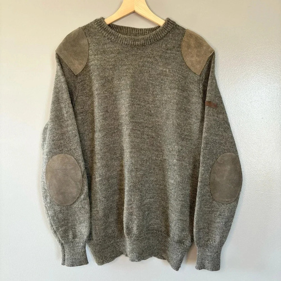 Woolovers Large 100% British Wool Huntsman Crew Neck Jumper Derby Tweed - Picture 1 of 7